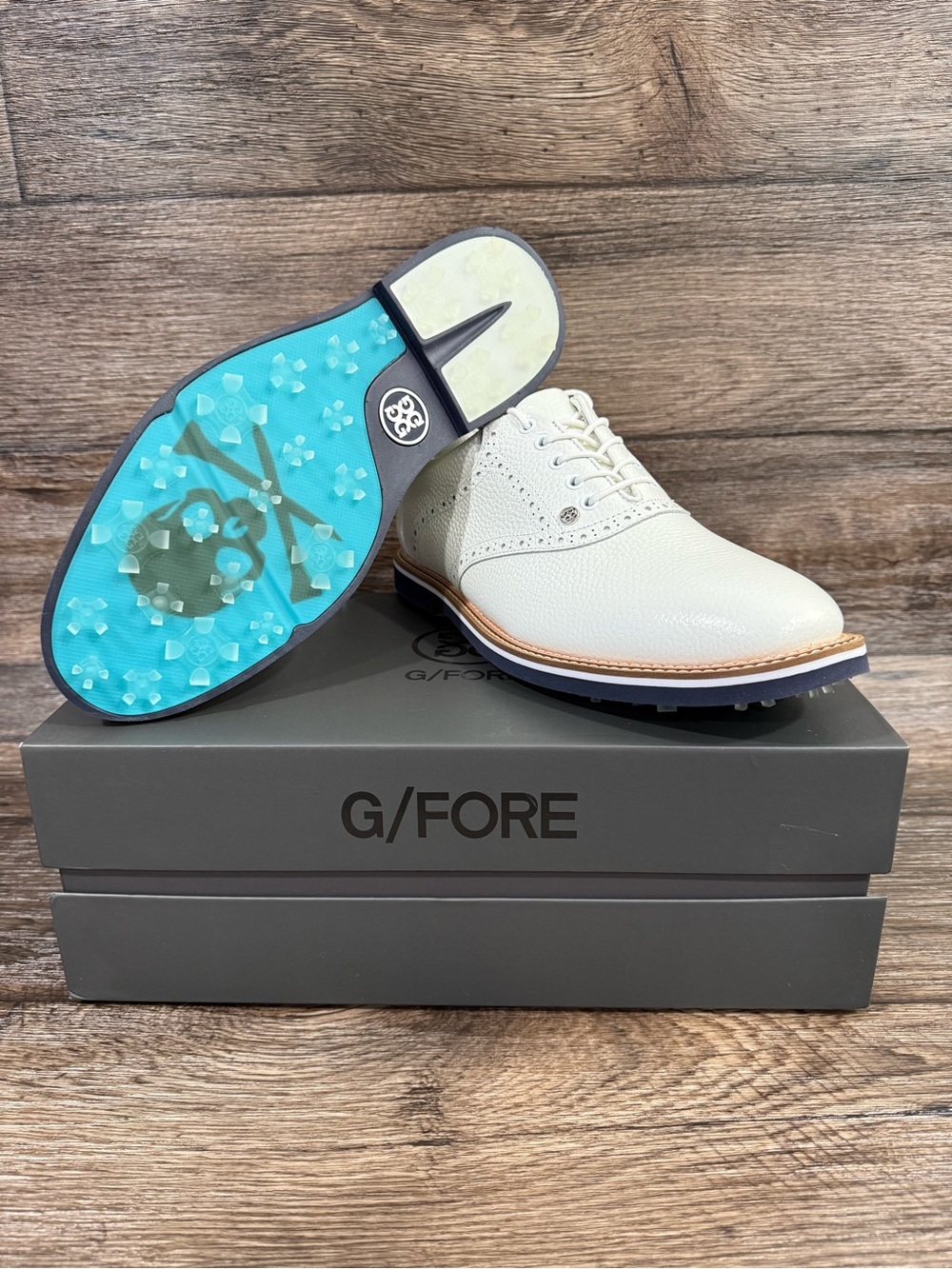 NEW G/FORE Tonal Saddle Gallivanter Golf Shoe SZ 12 SNOW/ TWILIGHT
